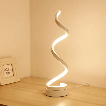 Modern LED Spiral Desk Lamp – Sleek, Minimalist & Adjustable Lighting