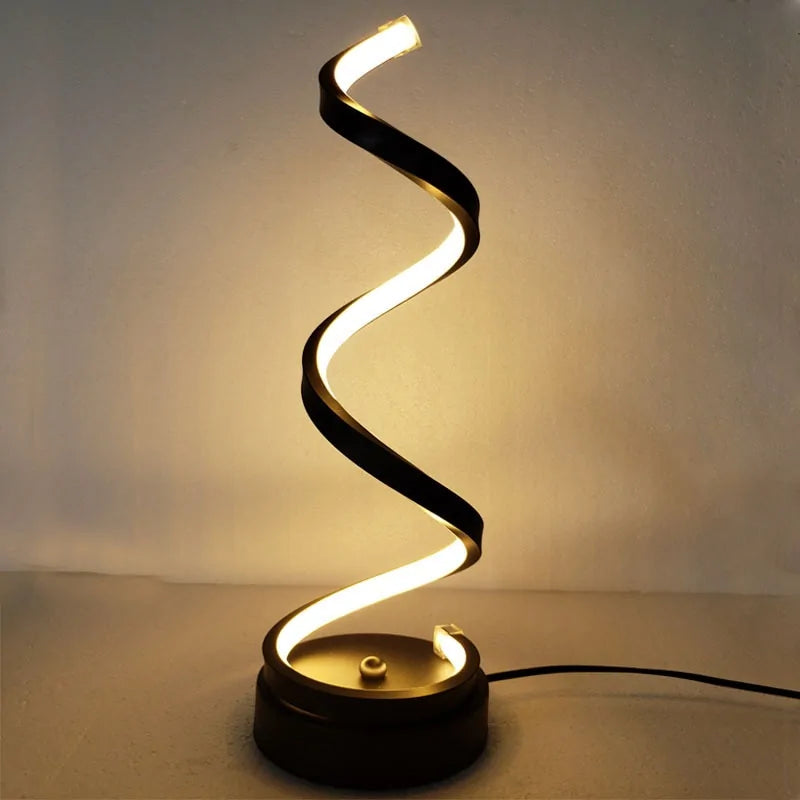 Modern LED Spiral Desk Lamp – Sleek, Minimalist & Adjustable Lighting