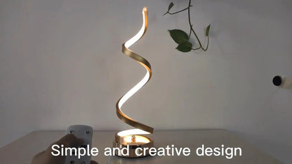 Modern LED Spiral Desk Lamp – Sleek, Minimalist & Adjustable Lighting